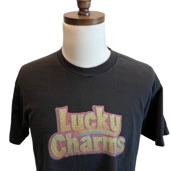 LUCKY CHARMS Graphic T-Shirt Y2K Black Large Alstyle Apparels Vintage streetwear - Picture 2 of 10